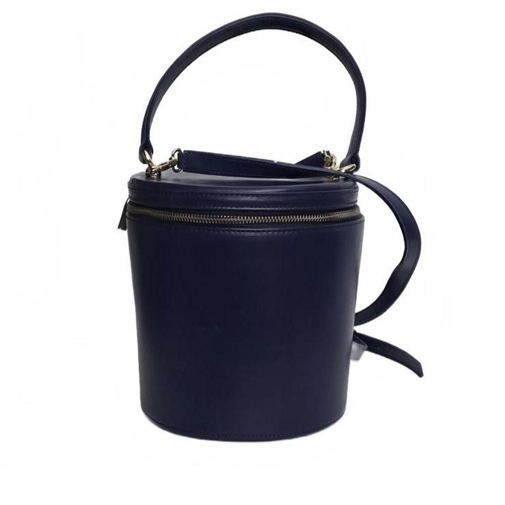 Staud Vitti Leather Bucket Bag In Female Blue